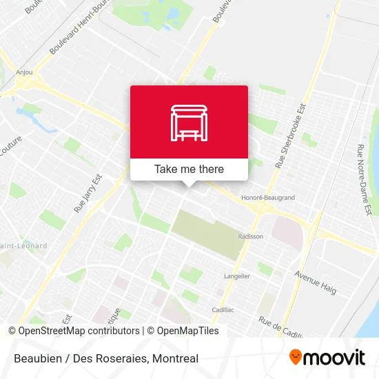 Beaubien / Des Roseraies map