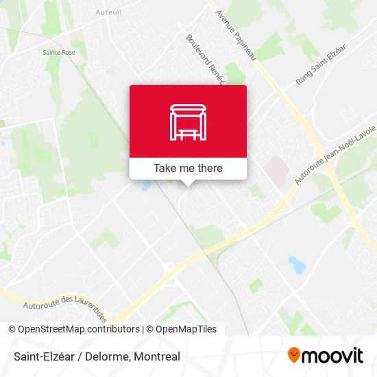 Saint-Elzéar / Delorme map