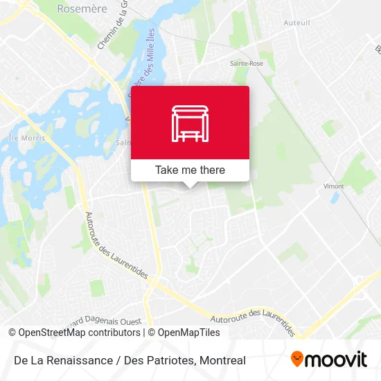 De La Renaissance / Des Patriotes map