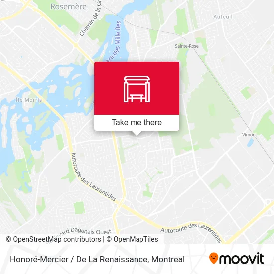 Honoré-Mercier / De La Renaissance map