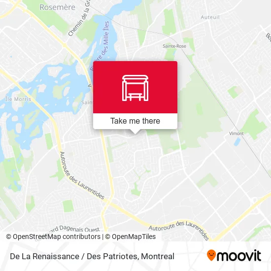 De La Renaissance / Des Patriotes map