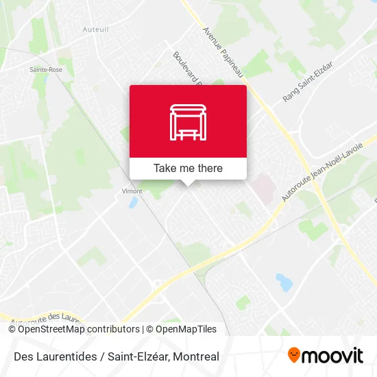 Des Laurentides / Saint-Elzéar map