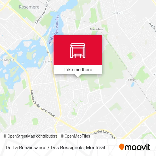 De La Renaissance / Des Rossignols map