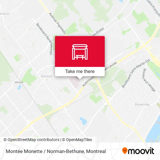 Montée Monette / Norman-Bethune map