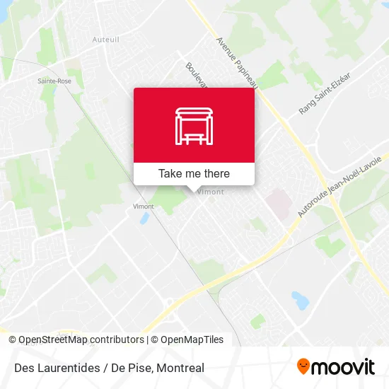 Des Laurentides / De Pise map