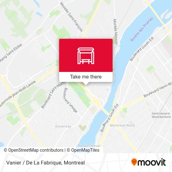Vanier / De La Fabrique map