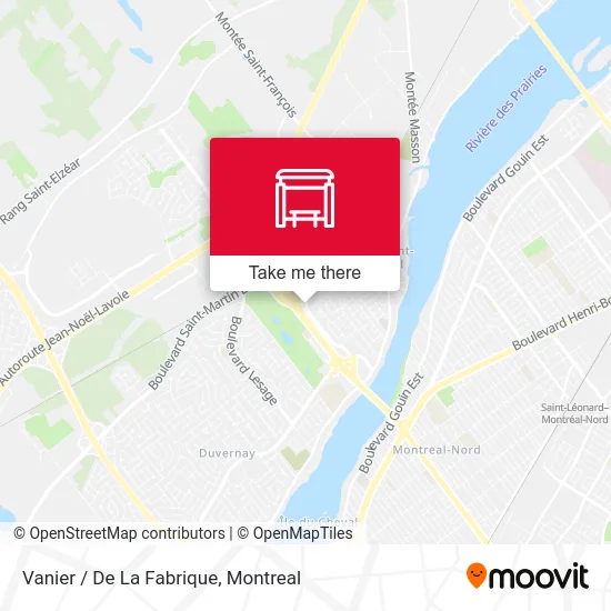 Vanier / De La Fabrique map