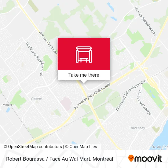 Robert-Bourassa / Face Au Wal-Mart map