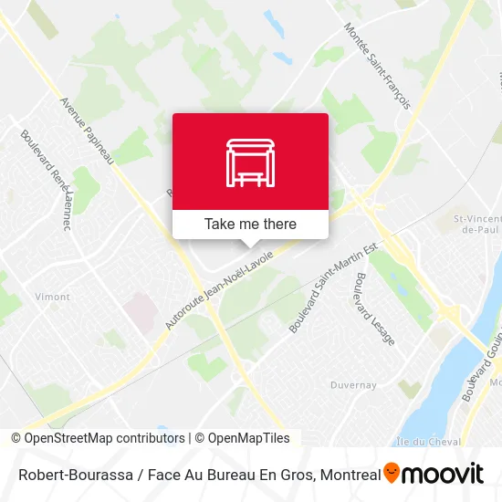 Robert-Bourassa / Face Au Bureau En Gros map