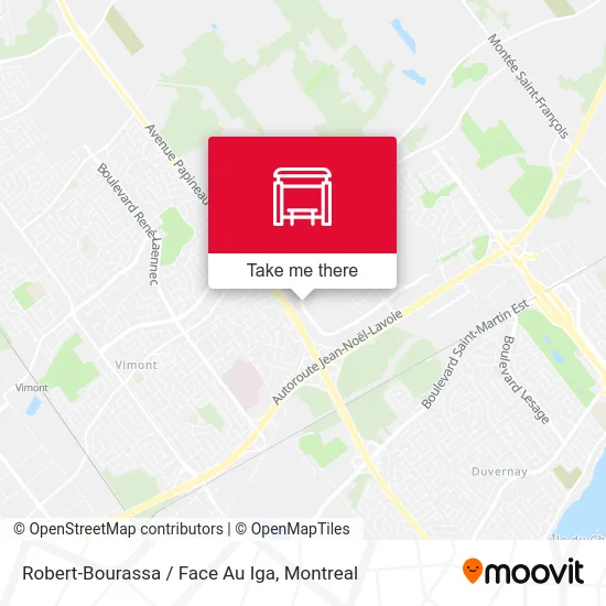 Robert-Bourassa / Face Au Iga map