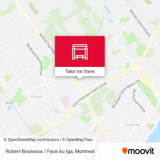 Robert-Bourassa / Face Au Iga map