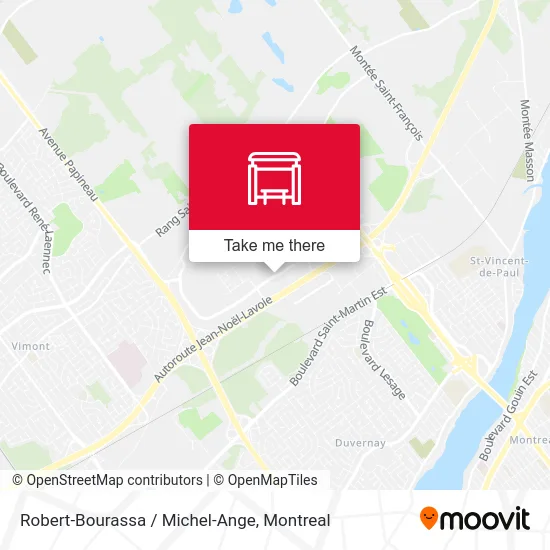 Robert-Bourassa / Michel-Ange map