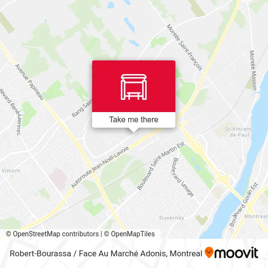 Robert-Bourassa / Face Au Marché Adonis map