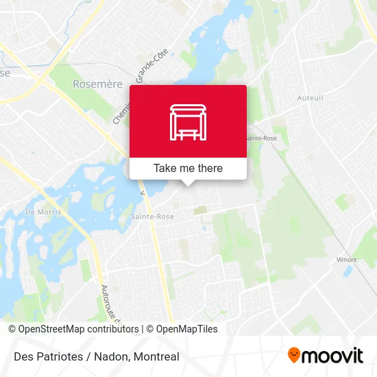 Des Patriotes / Nadon map