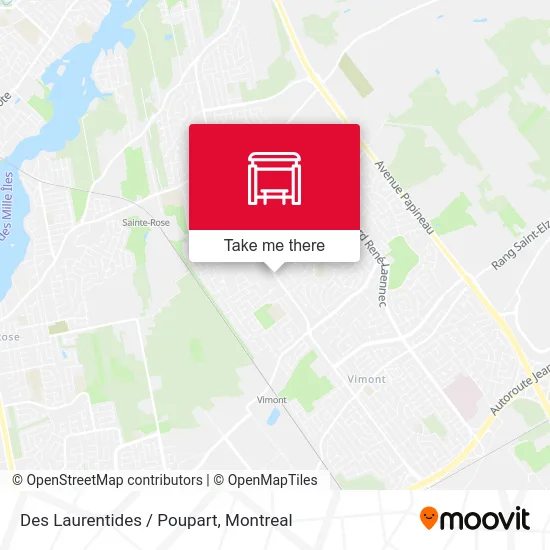 Des Laurentides / Poupart map