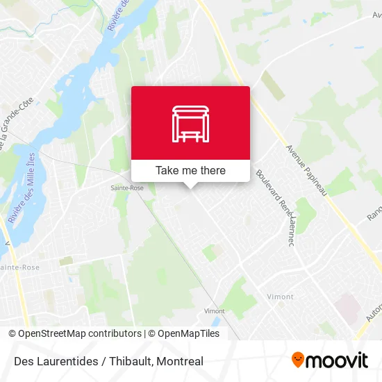 Des Laurentides / Thibault map