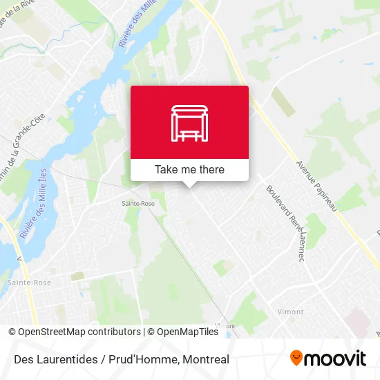 Des Laurentides / Prud'Homme map