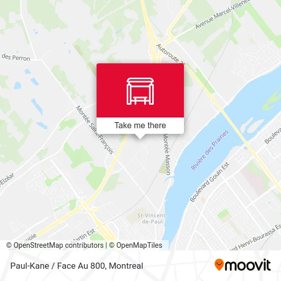 Paul-Kane / Face Au 800 map