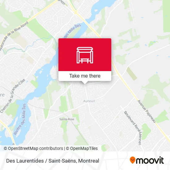 Des Laurentides / Saint-Saëns map