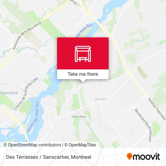 Des Terrasses / Sanscartier map