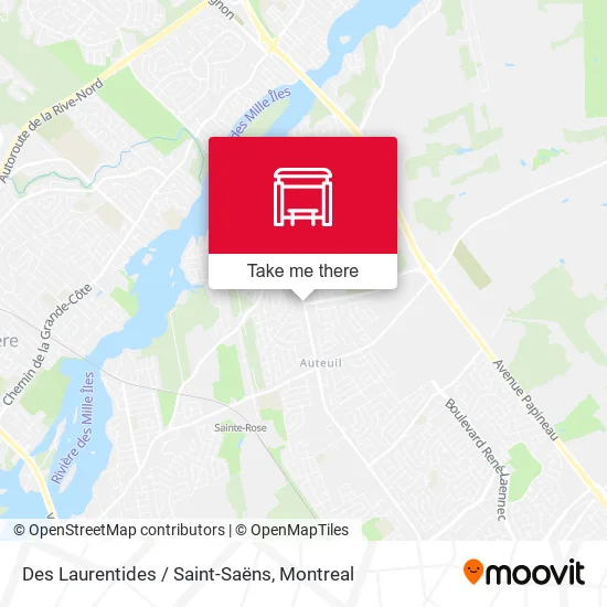 Des Laurentides / Saint-Saëns map