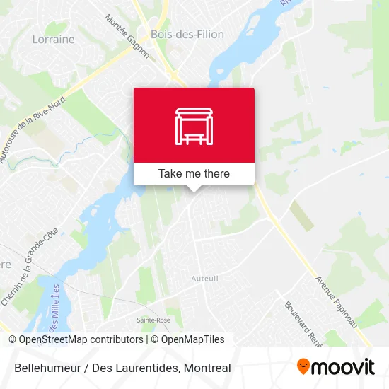 Bellehumeur / Des Laurentides map