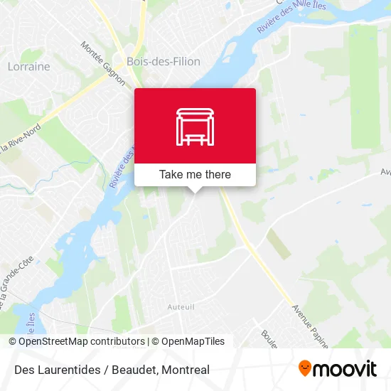 Des Laurentides / Beaudet map