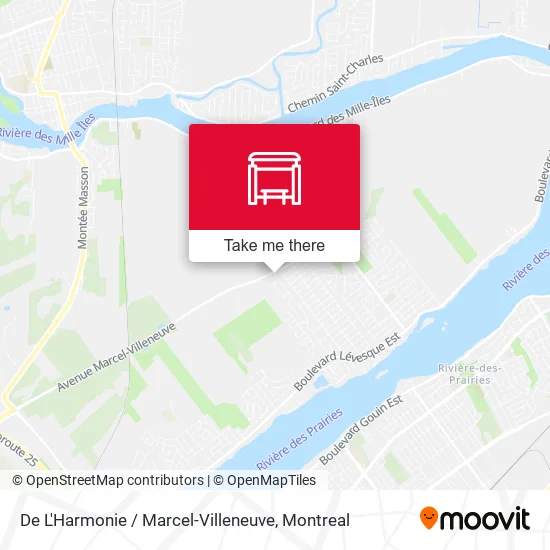 De L'Harmonie / Marcel-Villeneuve map