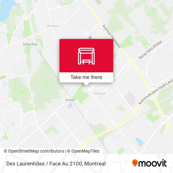 Des Laurentides / Face Au 2100 map