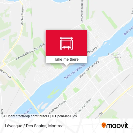 Lévesque / Des Sapins map