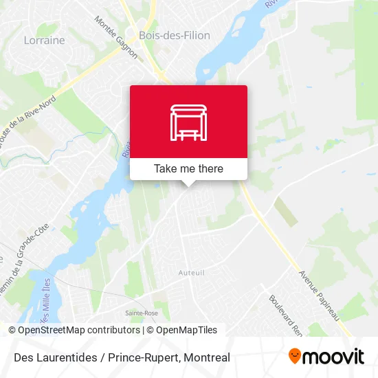 Des Laurentides / Prince-Rupert map