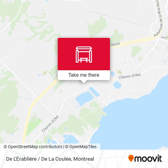 De L'Érablière / De La Coulée map