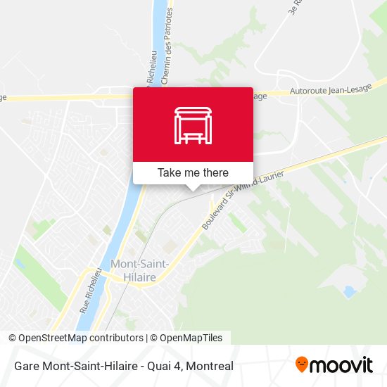 Gare Mont-Saint-Hilaire - Quai 4 map