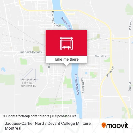Jacques-Cartier Nord / Devant Collège Militaire map
