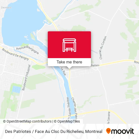 Des Patriotes / Face Au Clsc Du Richelieu map