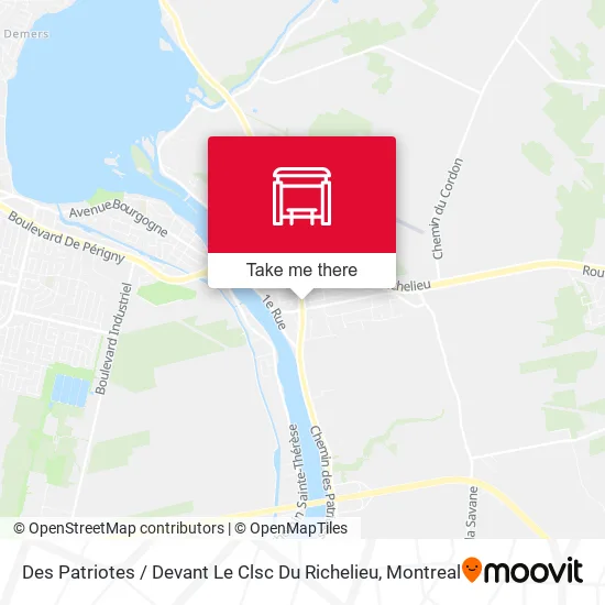 Des Patriotes / Devant Le Clsc Du Richelieu map