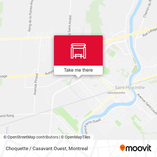 Choquette / Casavant Ouest map