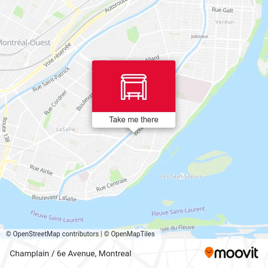 Champlain / 6e Avenue map