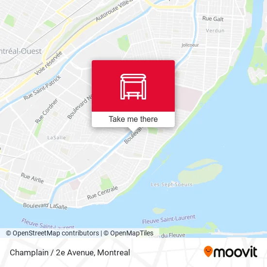 Champlain / 2e Avenue map