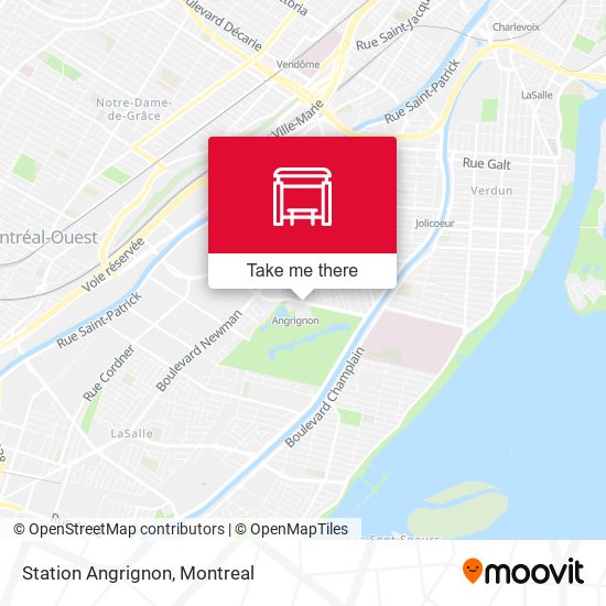 Station Angrignon map