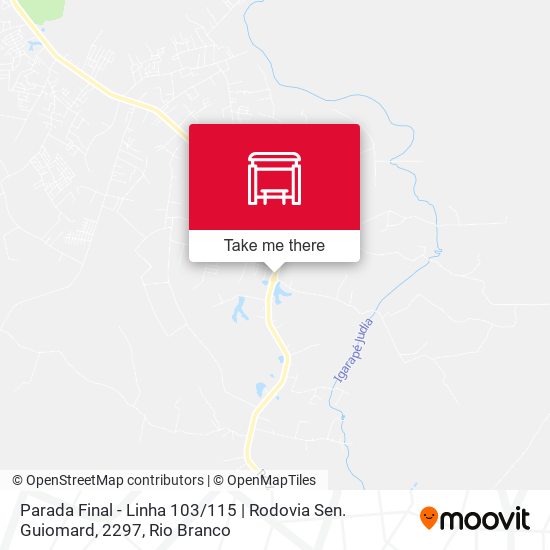 Parada Final - Linha 103 / 115 | Rodovia Sen. Guiomard, 2297 map