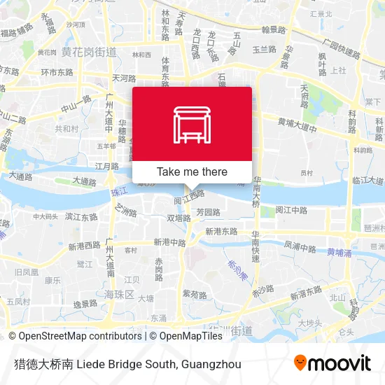 猎德大桥南 Liede Bridge South map