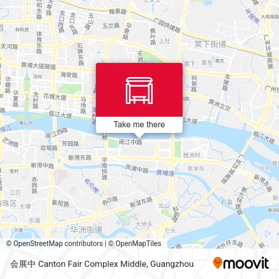 会展中  Canton Fair Complex Middle map