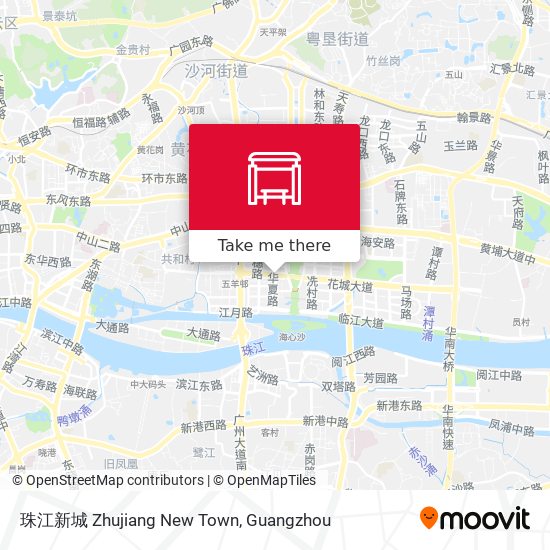 珠江新城 Zhujiang New Town map