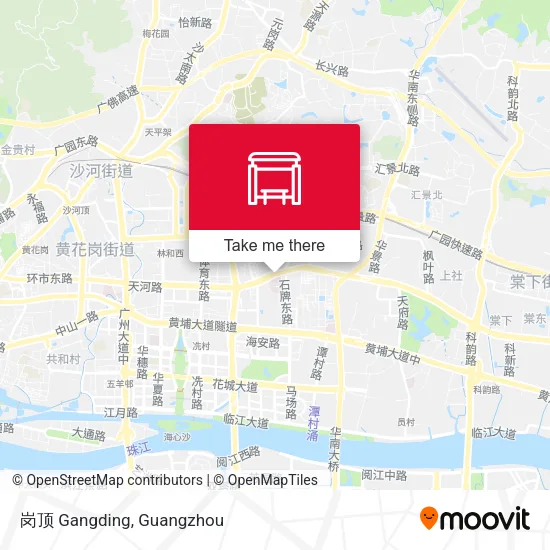 岗顶 Gangding map