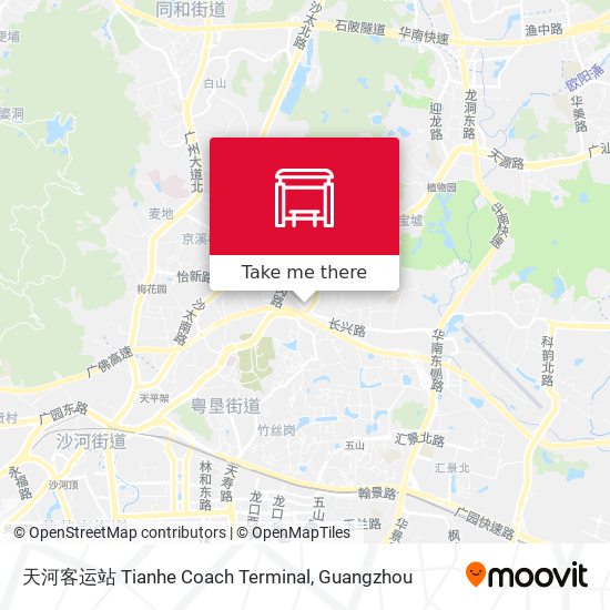 天河客运站 Tianhe Coach Terminal map