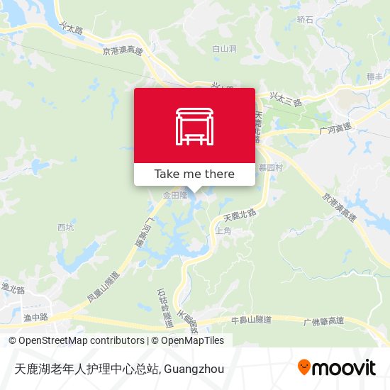 天鹿湖老年人护理中心总站 map