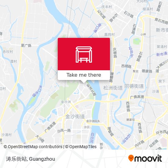 涛乐街站 map