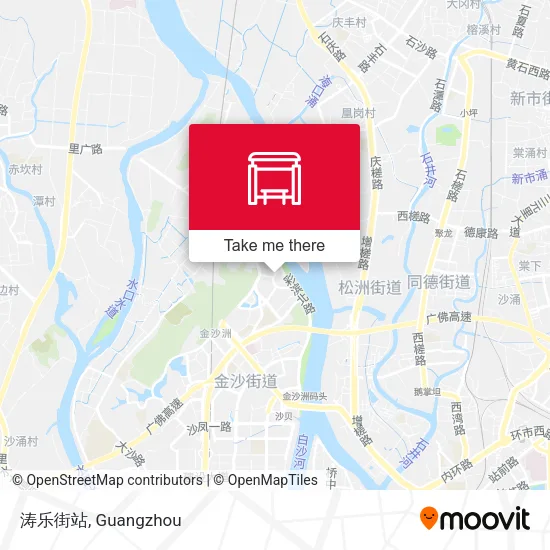 涛乐街站 map