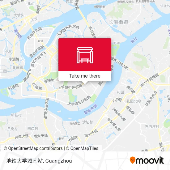 地铁大学城南站 map